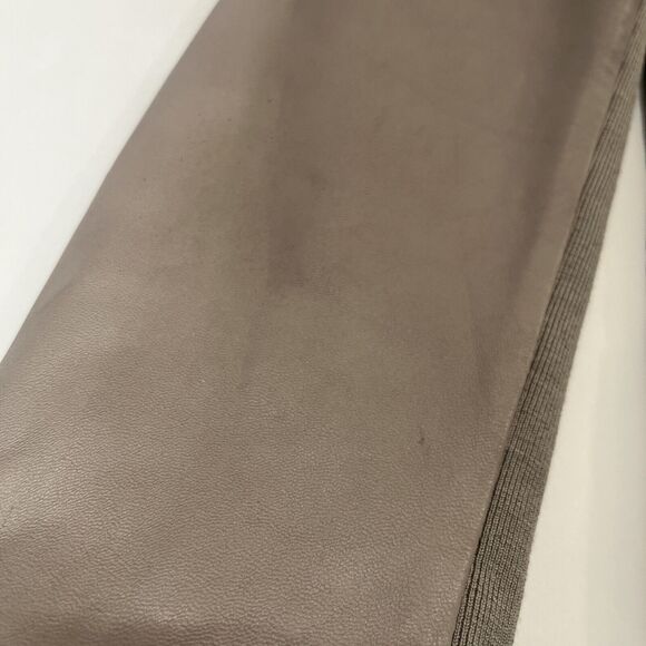 MICHAEL KORS PEARL GRAY LDS LEATHER JACKET MINT POCKET FULL ZIP SIZE Small - Picture 4 of 16